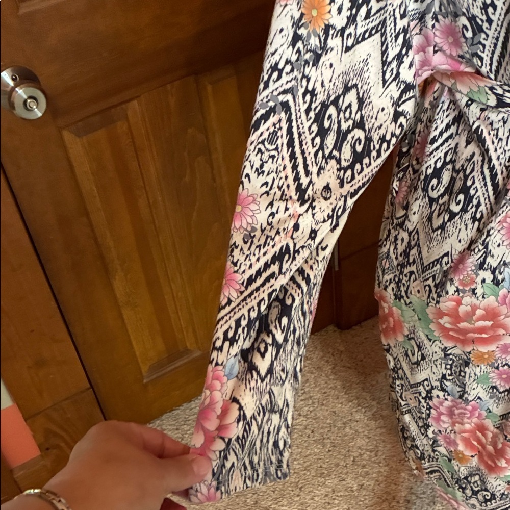 Floral Print Johnny Was Women's Robe - Picture 3 of 4